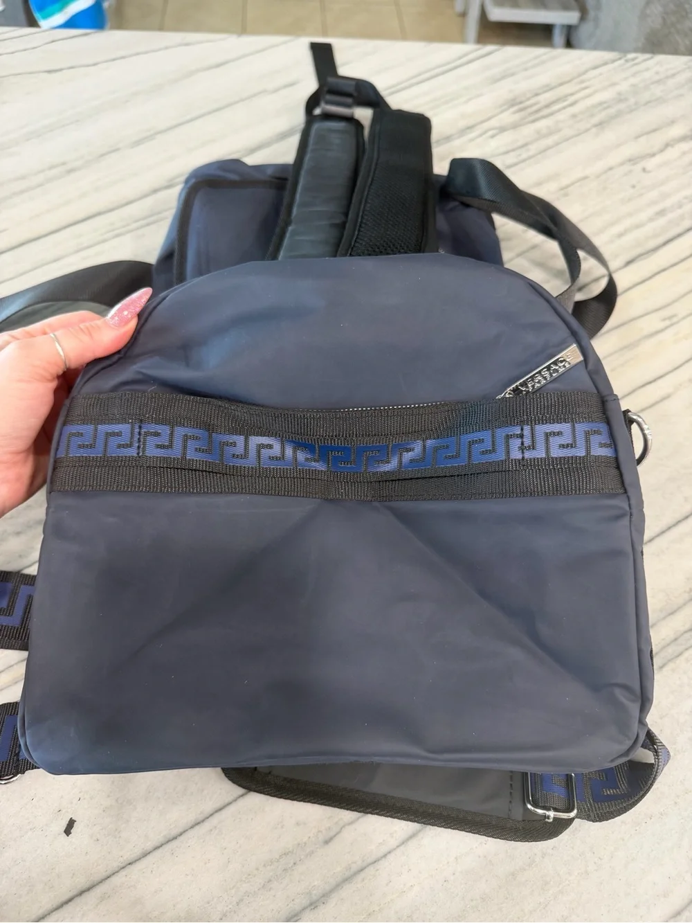 Versace parfum Navy Blue Weekender Duffel Bag